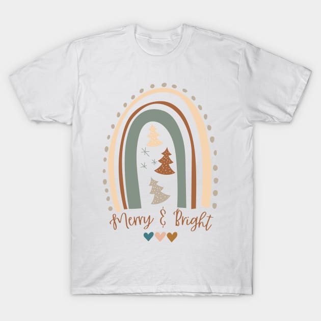 Christmas Merry And Bright T-Shirt by Teewyld